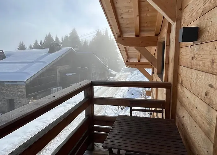 Ski-in-out Face Au Montblanc & Bain Nordique Шале Межев