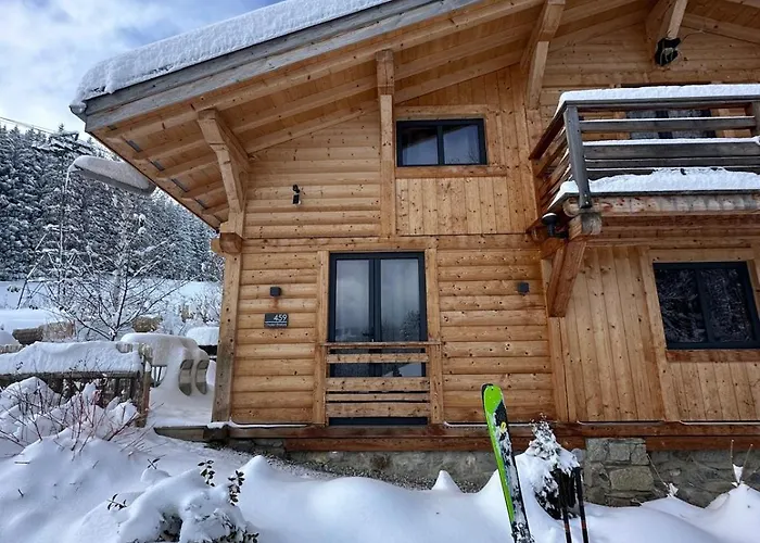 Ski-in-out Face Au Montblanc & Bain Nordique Шале